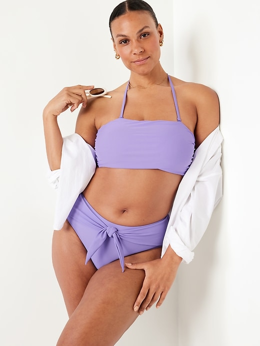 Image number 3 showing, High-Waisted Bikini Swim Bottoms