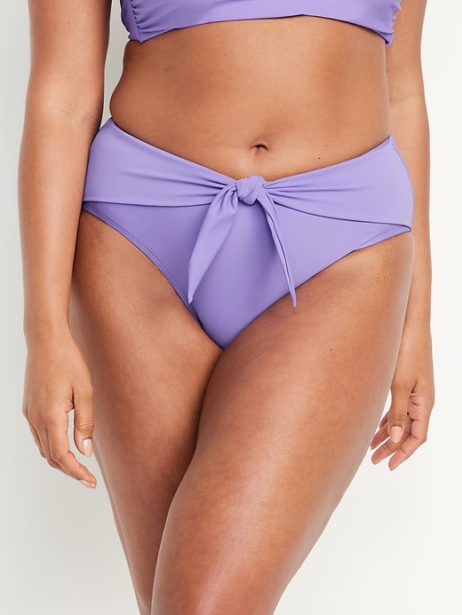 Image number 5 showing, High-Waisted Bikini Swim Bottoms