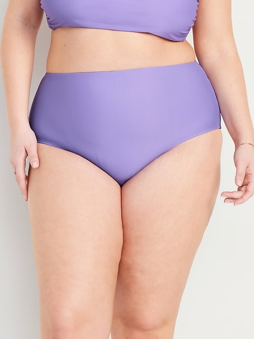 Image number 7 showing, High-Waisted French-Cut Bikini Swim Bottoms