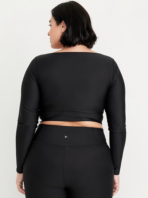 Image number 8 showing, PowerSoft Long-Sleeve Crop Support Top