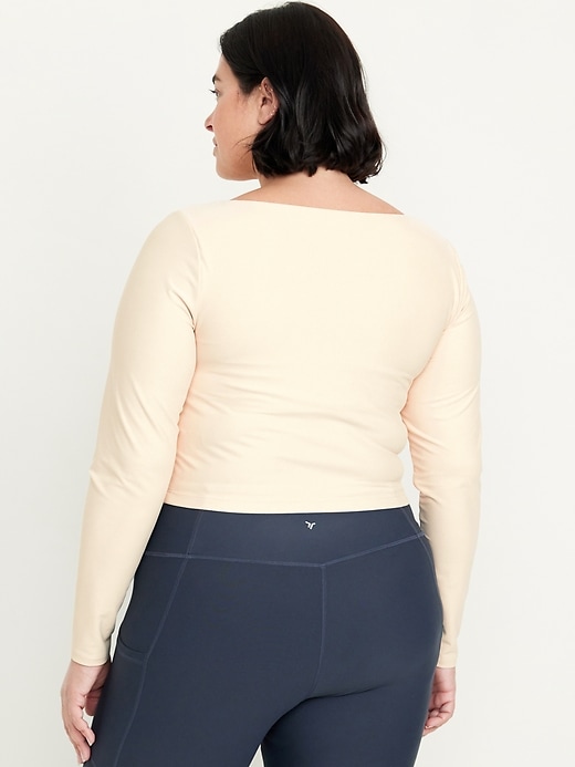 Image number 8 showing, PowerSoft Long-Sleeve Crop Support Top