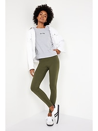 Voir une image plus grande du produit 3 de 6. Legging à taille haute en jersey longueur cheville