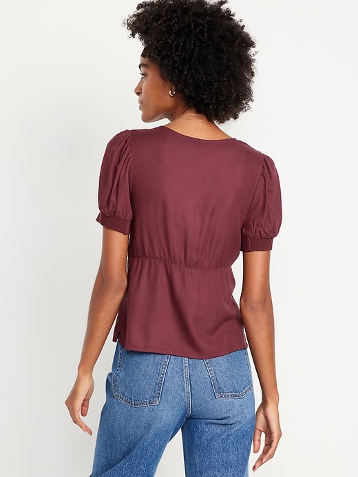 Image number 2 showing, Waist-Defined Crepe Top