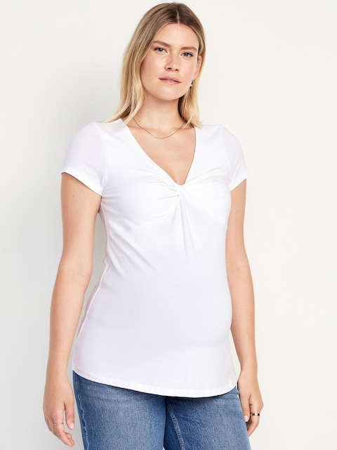 Maternity Twist-Front Top