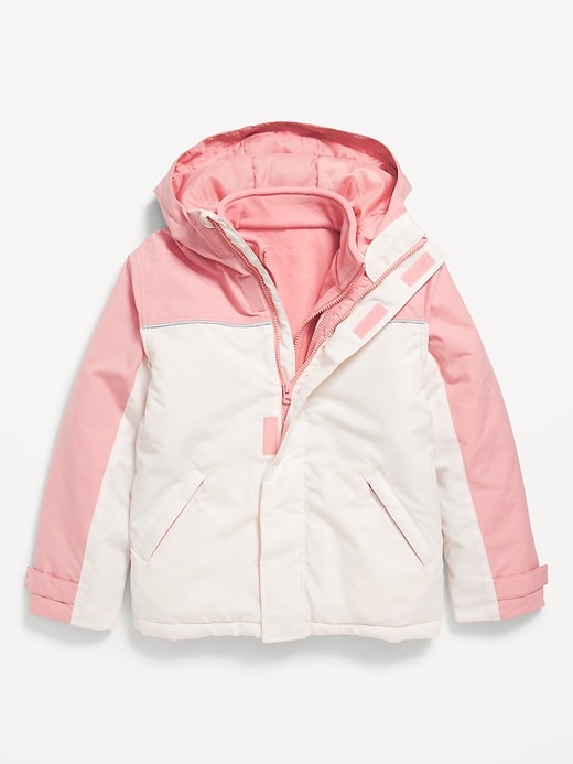 View large product image 1 of 3. Water-Resistant 2-In-1 Snow Jacket for Girls