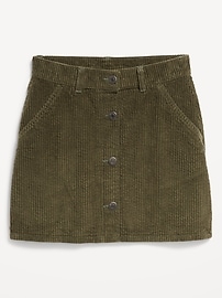 View large product image 4 of 5. Button-Front Corduroy Skirt for Girls