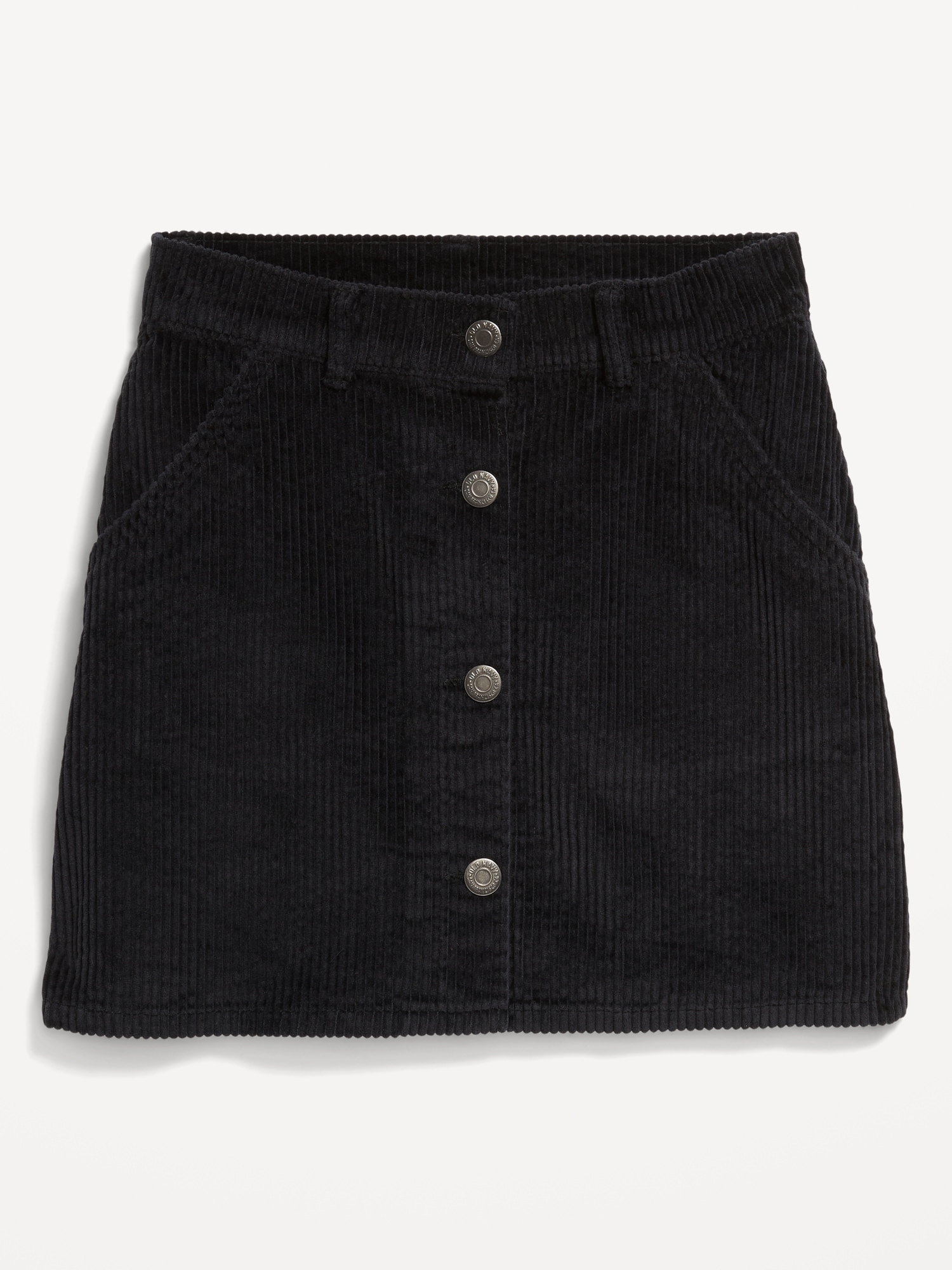 Button-Front Corduroy Skirt for Girls