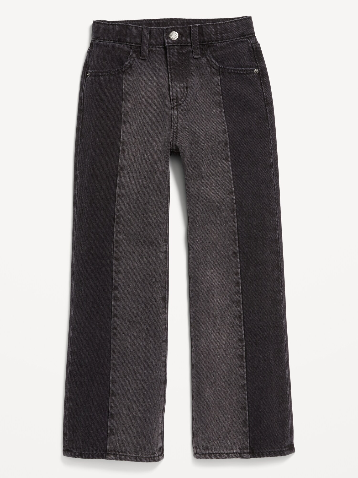 High Waisted Baggy Two Tone Wide Leg Jeans For Girls Old Navy