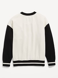 View large product image 3 of 4. Oversized Long-Sleeve Crew-Neck Sweatshirt for Boys