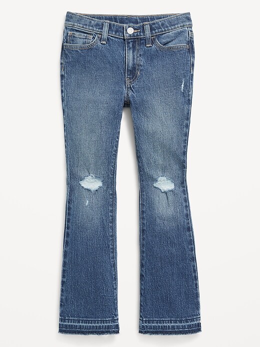 Image number 4 showing, High-Waisted Ripped Flare Jeans for Girls