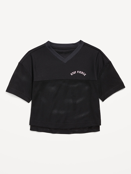 L'image numéro 3 présente Haut court en maille à manches courtes pour fille