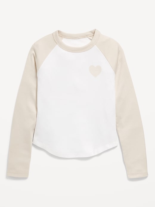 Voir une image plus grande du produit 1 de 2. T-shirt à imprimé à manches longues raglan pour fille