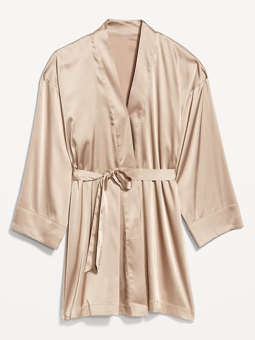 L'image numéro 4 présente Peignoir de pyjama en satin