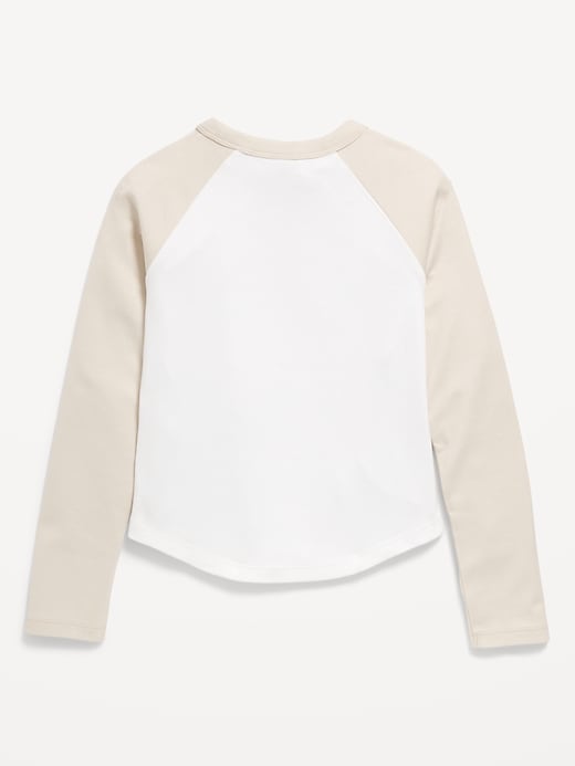 Voir une image plus grande du produit 2 de 2. T-shirt à imprimé à manches longues raglan pour fille