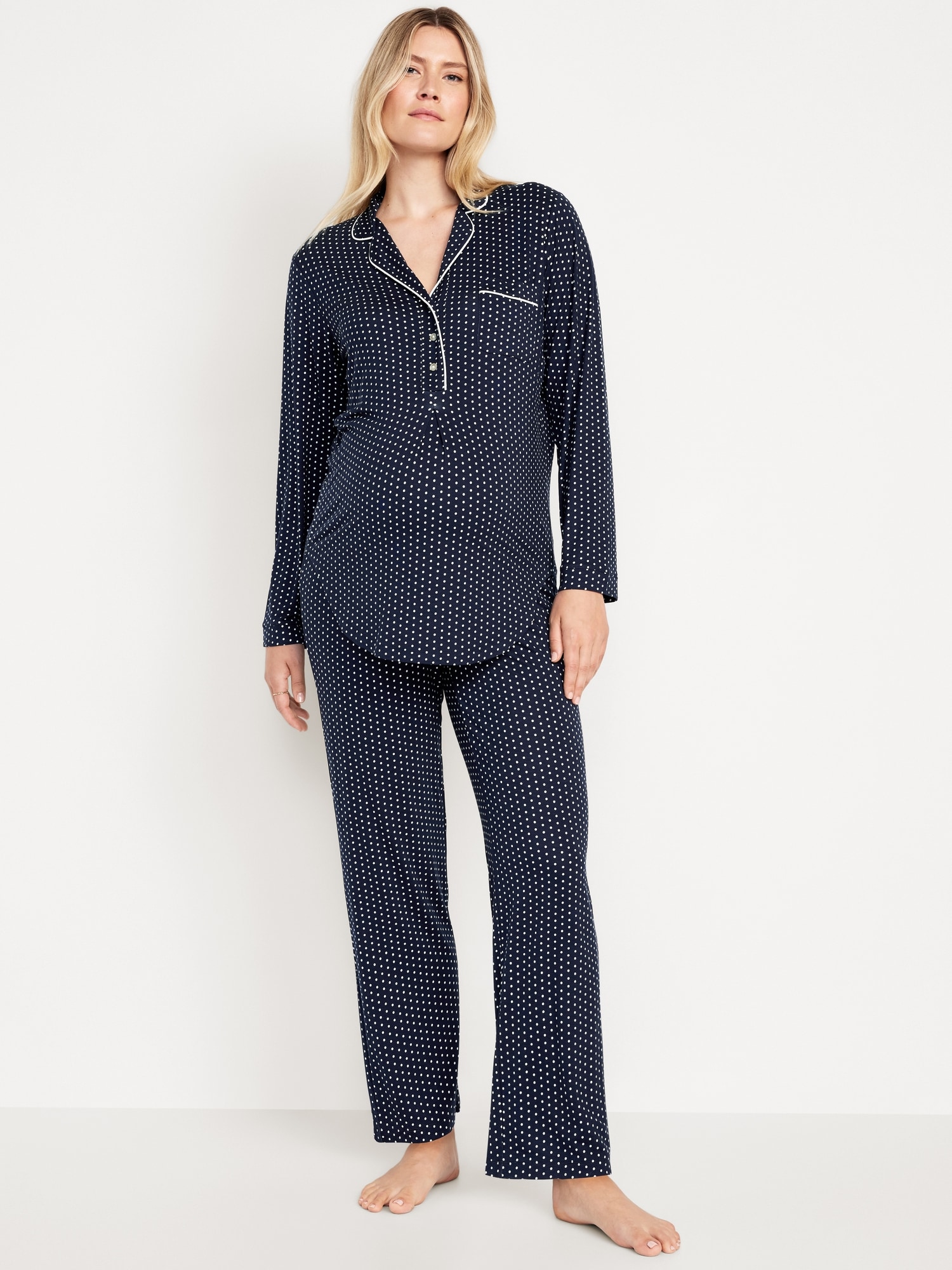 Maternity Knit Pajama Set