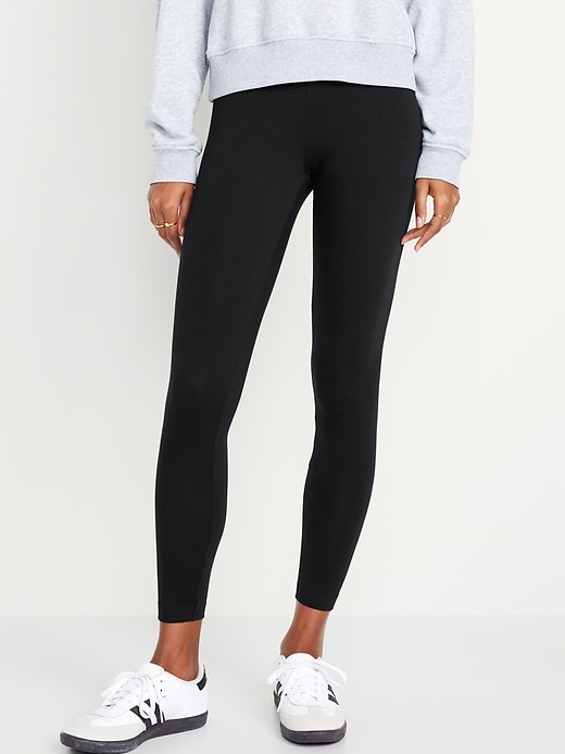 Image number 1 showing, Mid-Rise Jersey Crop Legging