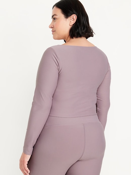 Image number 8 showing, PowerSoft Long-Sleeve Crop Support Top