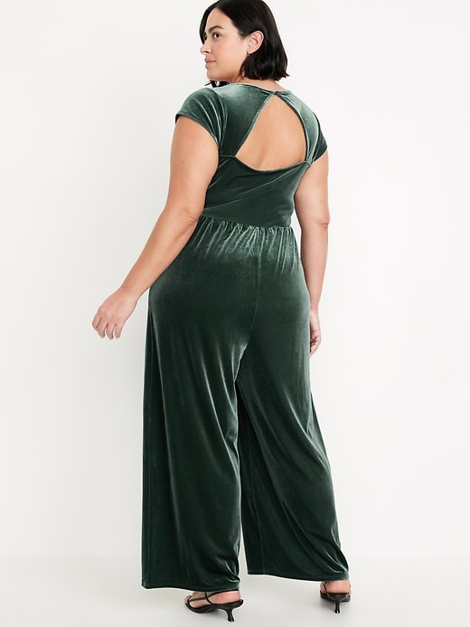 Image number 7 showing, Fit &amp; Flare Velvet Jumpsuit