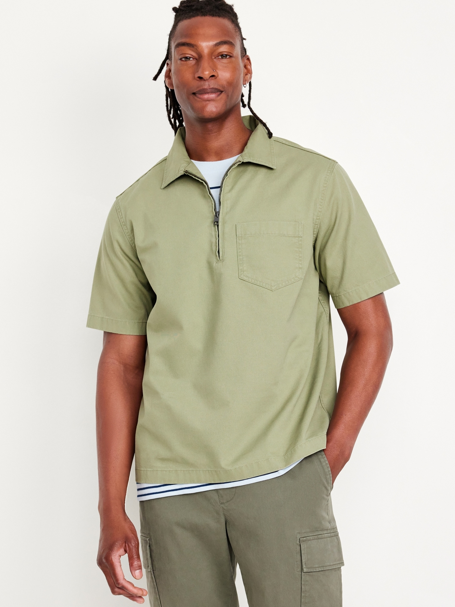 Quarter-Zip Workwear Shirt