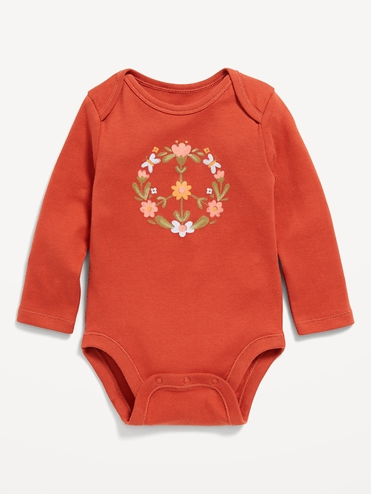 View large product image 1 of 1. Long-Sleeve Graphic Bodysuit for Baby