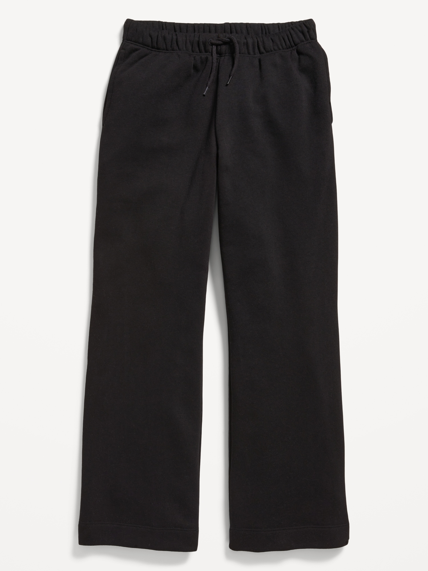 High-Waisted Straight-Leg Fleece Pants for Girls