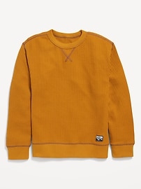 Image number 2 showing, Oversized Long-Sleeve Thermal-Knit T-Shirt for Boys
