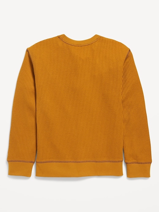 Image number 3 showing, Oversized Long-Sleeve Thermal-Knit T-Shirt for Boys