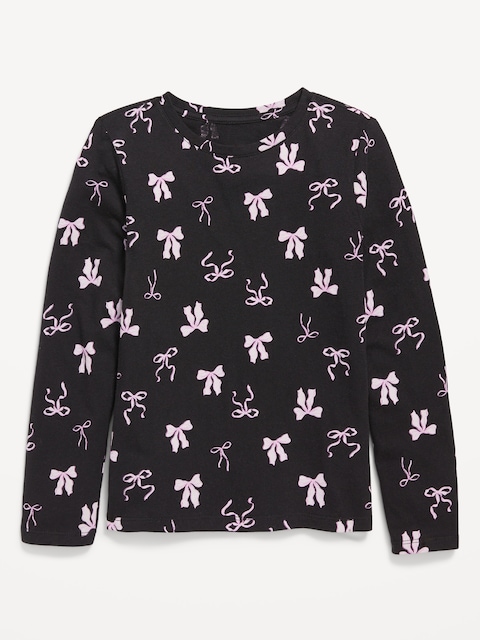 Softest Printed Long-Sleeve T-Shirt for Girls