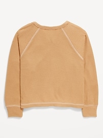 Voir une image plus grande du produit 3 de 3. Haut à manches longues raglan en tricot isotherme pour Fille