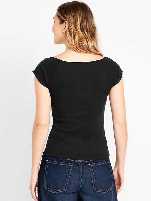 Image number 2 showing, Fitted Ribbed Top