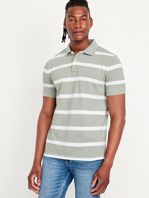 Image number 1 showing, Classic Fit Striped Pique Polo