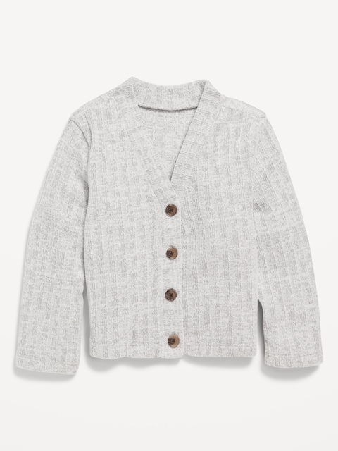 Cropped Button-Front Cardigan Sweater for Toddler Girls
