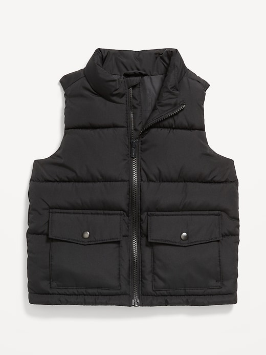 View large product image 1 of 2. Water-Resistant Quilted Utility Puffer Vest for Toddler