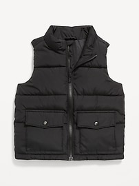 Image number 1 showing, Water-Resistant Quilted Utility Puffer Vest for Toddler