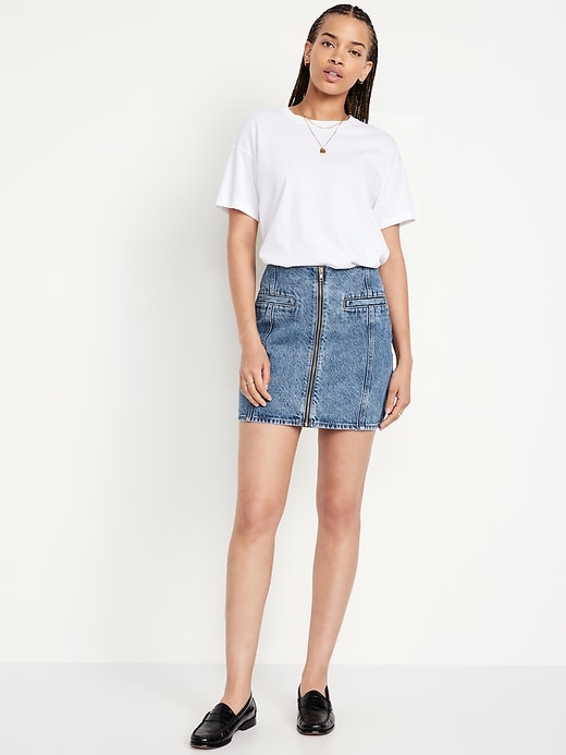 Image number 1 showing, Mid-Rise OG Jean Mini Skirt