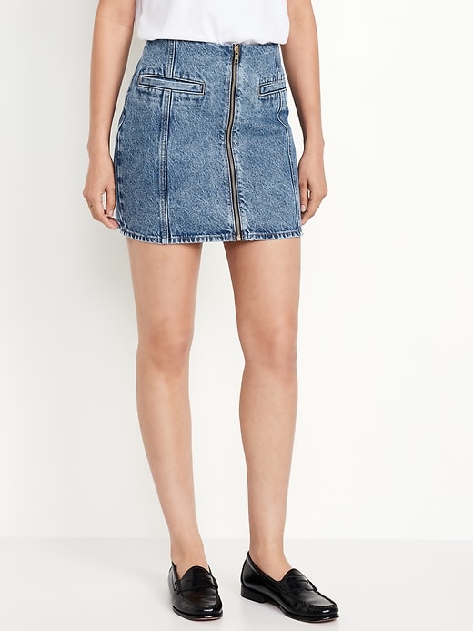 Image number 2 showing, Mid-Rise OG Jean Mini Skirt