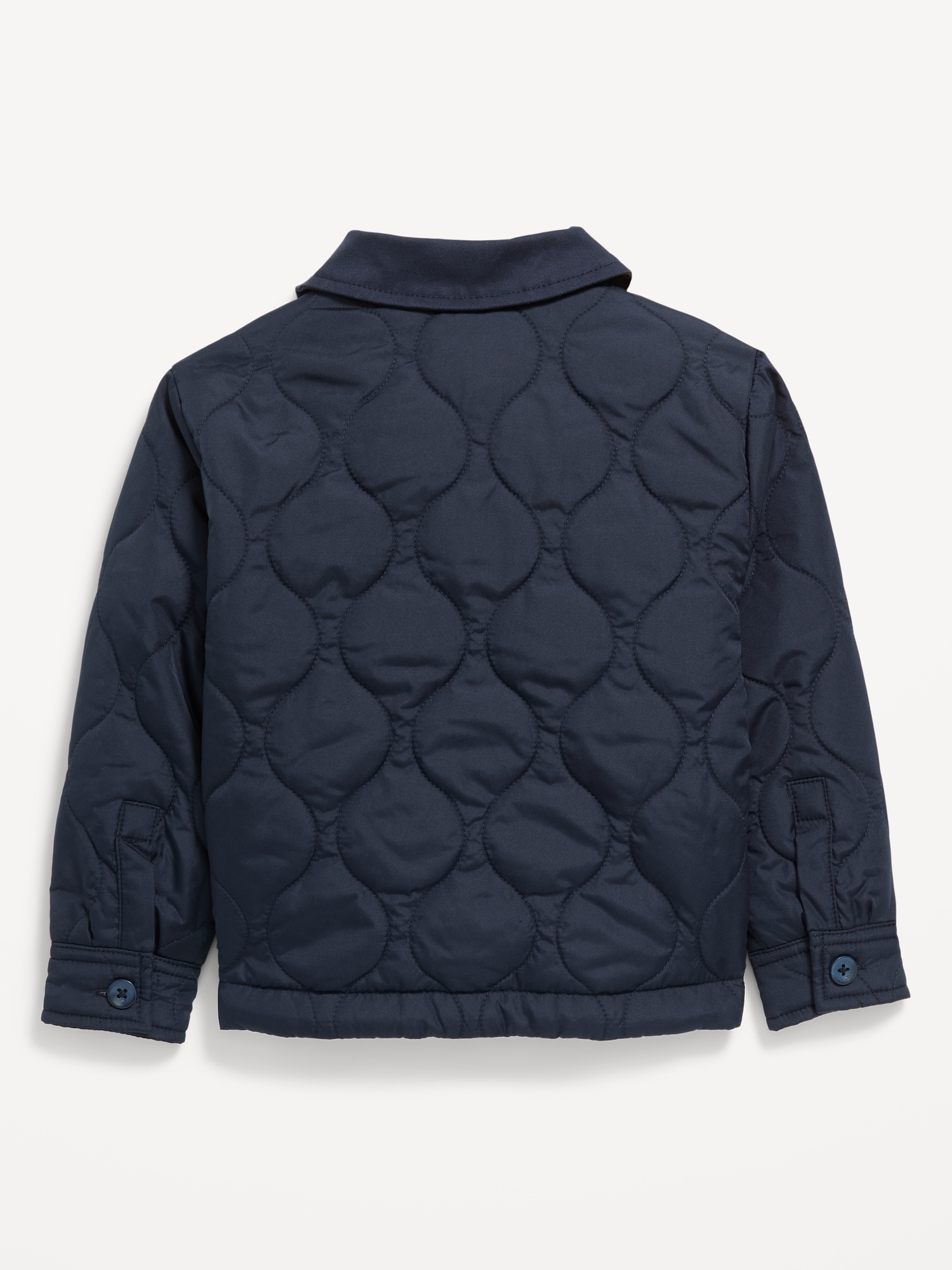 Quilted Button-Front Utility Jacket for Toddler Boys