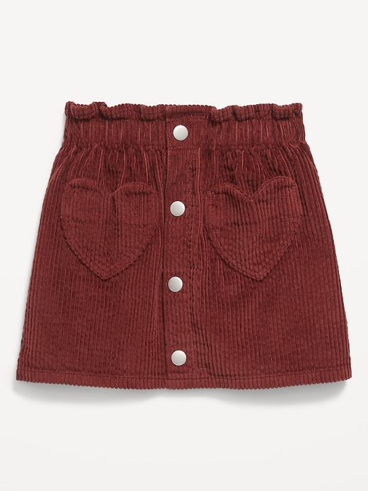 View large product image 1 of 1. Heart-Pocket Button-Front Skirt for Toddler Girls