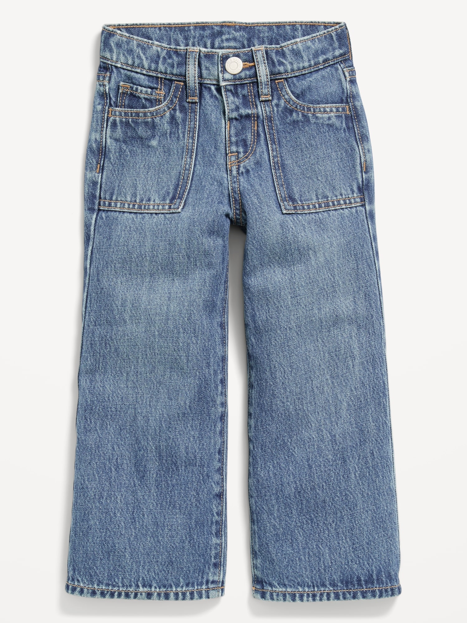 High-Waisted Baggy Wide-Leg Jeans for Toddler Girls