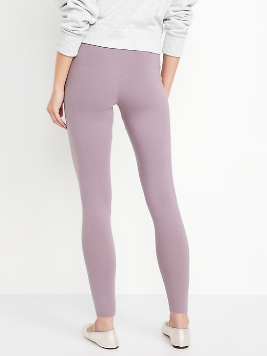 View large product image 2 of 6. High-Waisted Jersey Ankle Leggings