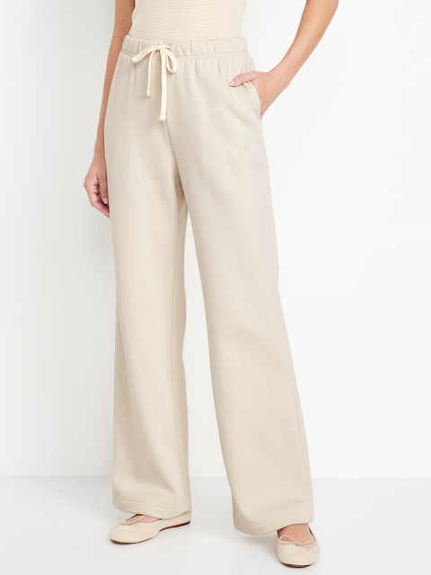 Pantalon en coton ouaté Vintage à taille très haute à logo