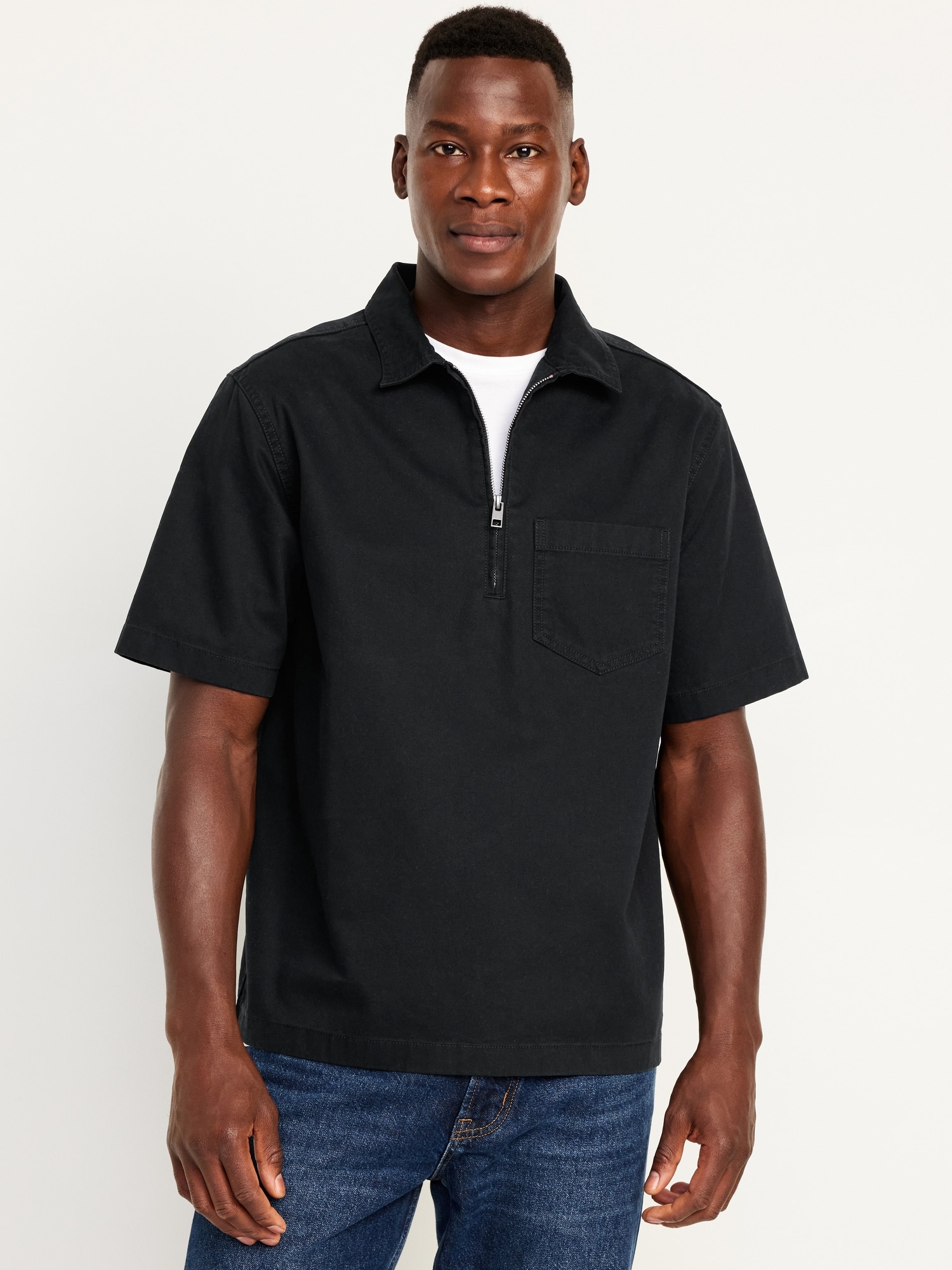 Black polo shirts workwear hotsell