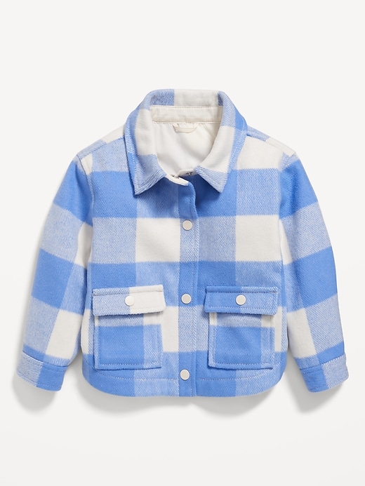 Voir une image plus grande du produit 1 de 1. Veste-chemise à poche à l’avant pour toute-petite fille