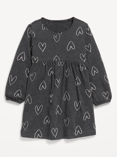 Robe à manches longues en jersey imprimé pour toute-petite fille - Multi