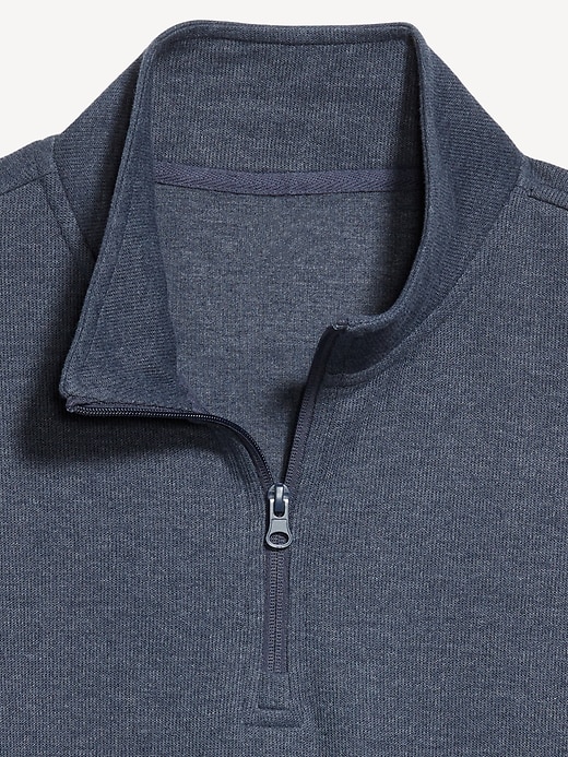 Image number 4 showing, French Rib Quarter-Zip Sweater