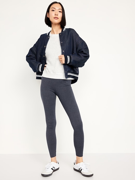 Image number 3 showing, Mid-Rise Jersey Crop Legging