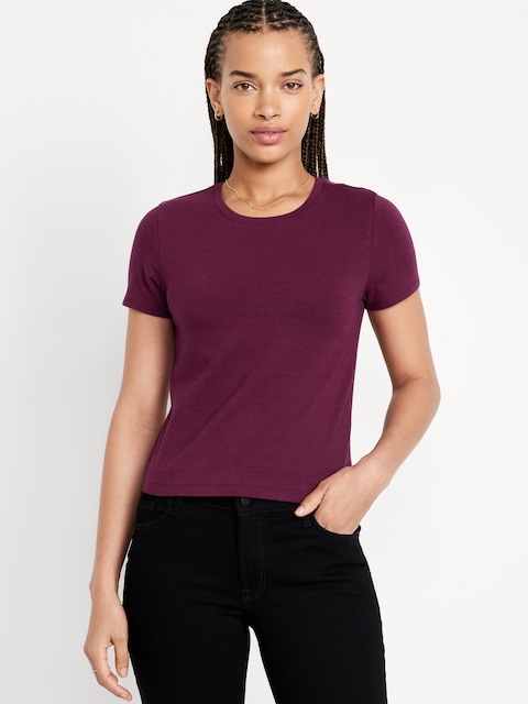 Bestee Crop T-Shirt - Cherry Bark