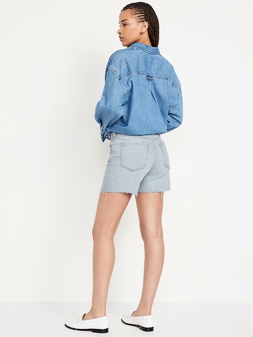 Image number 3 showing, High-Waisted OG Jean Cut-Off Shorts -- 5-inch inseam