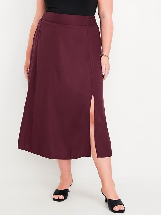 Image number 7 showing, Smocked-Waist Midi Skirt