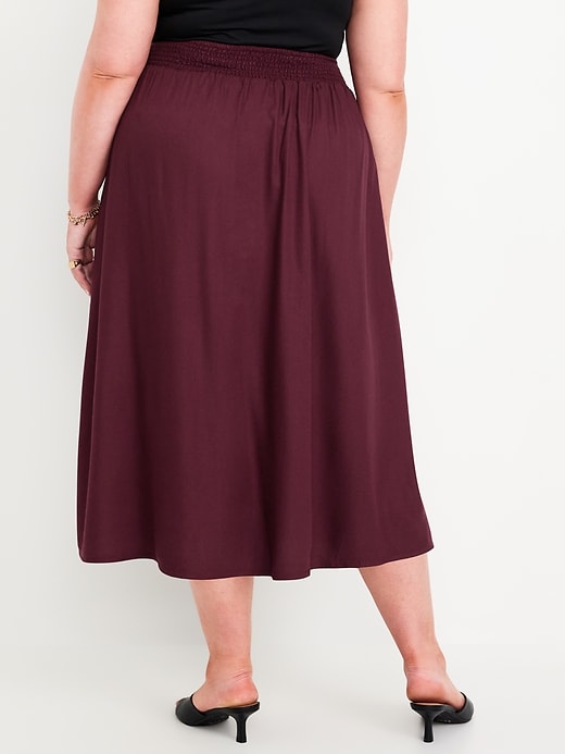 Image number 8 showing, Smocked-Waist Midi Skirt